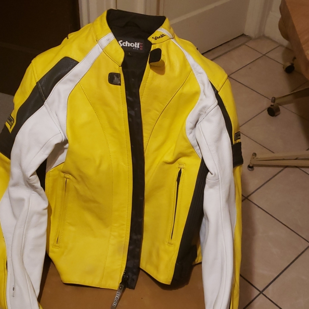  Schott NYC Pro Cam Racing  Motorcycle Zip Up